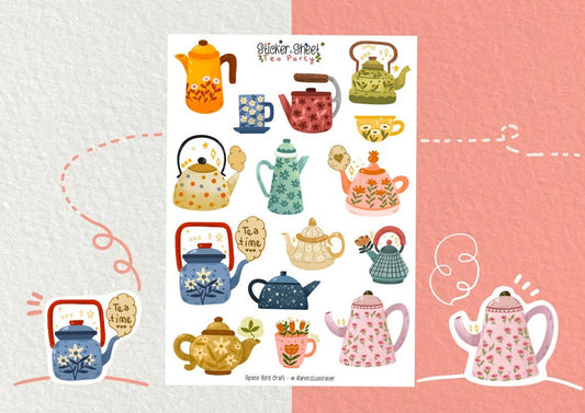 Sticker Sheet: Tea Party