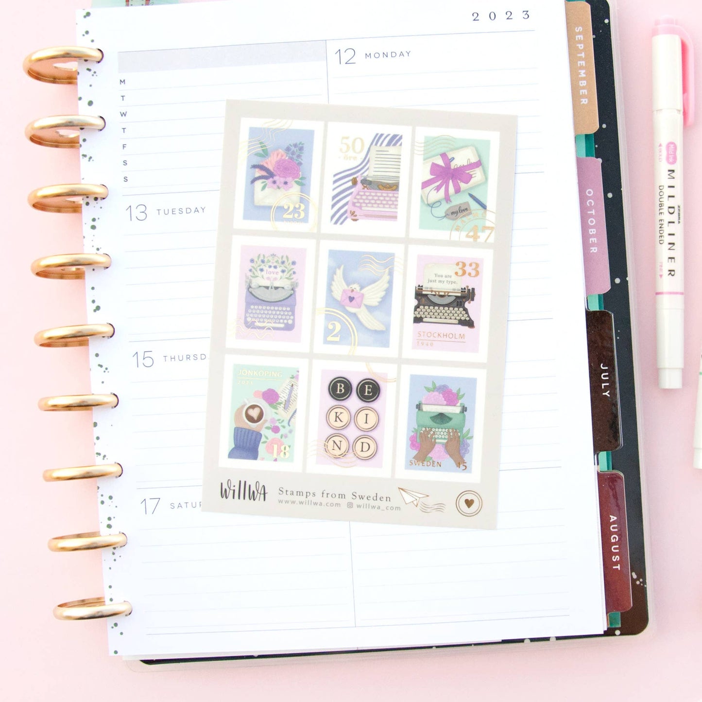 Stamps from Sweden Sticker Sheet