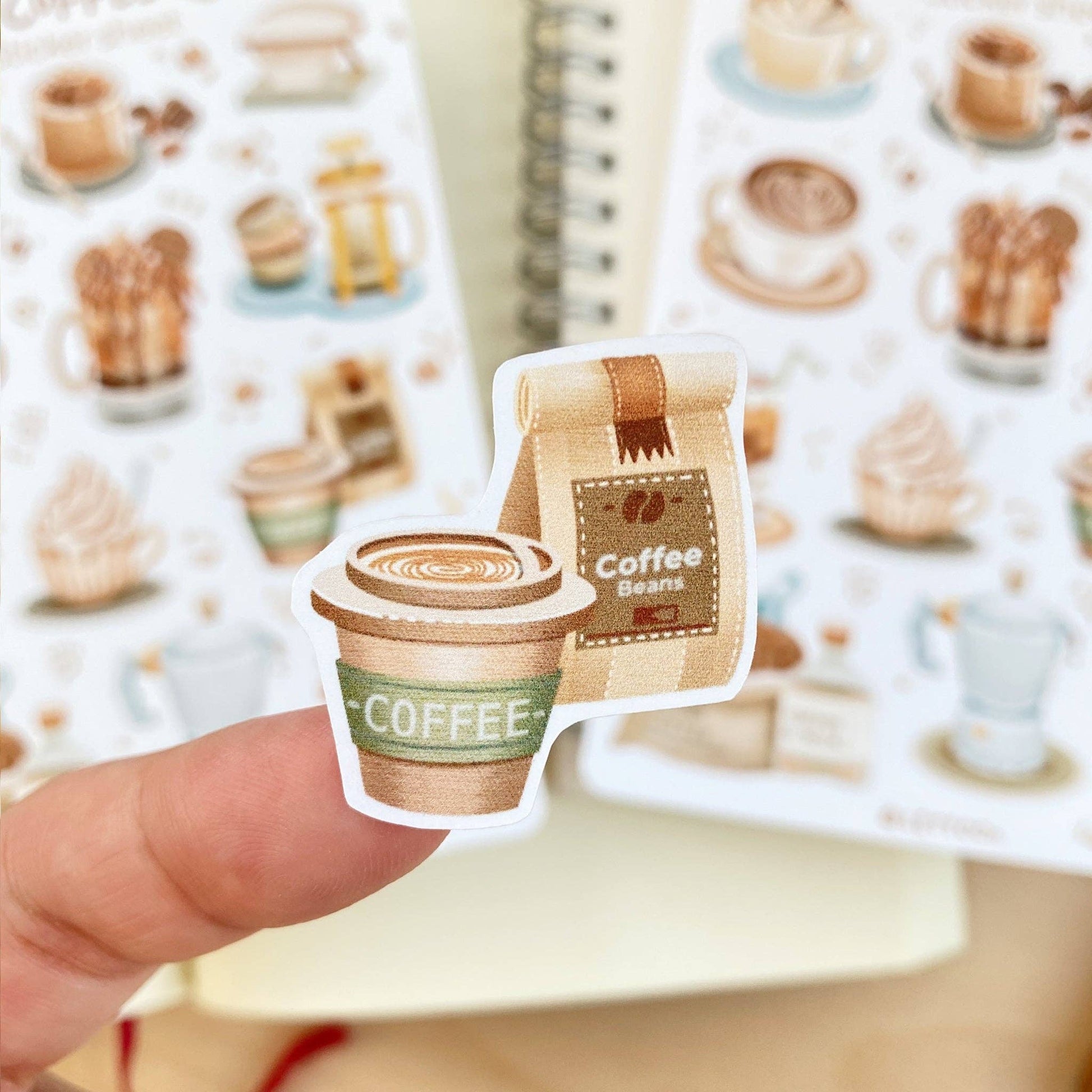 Sticker Sheet - Coffee + Bakery / Semi-Transparent - Tea & Fables