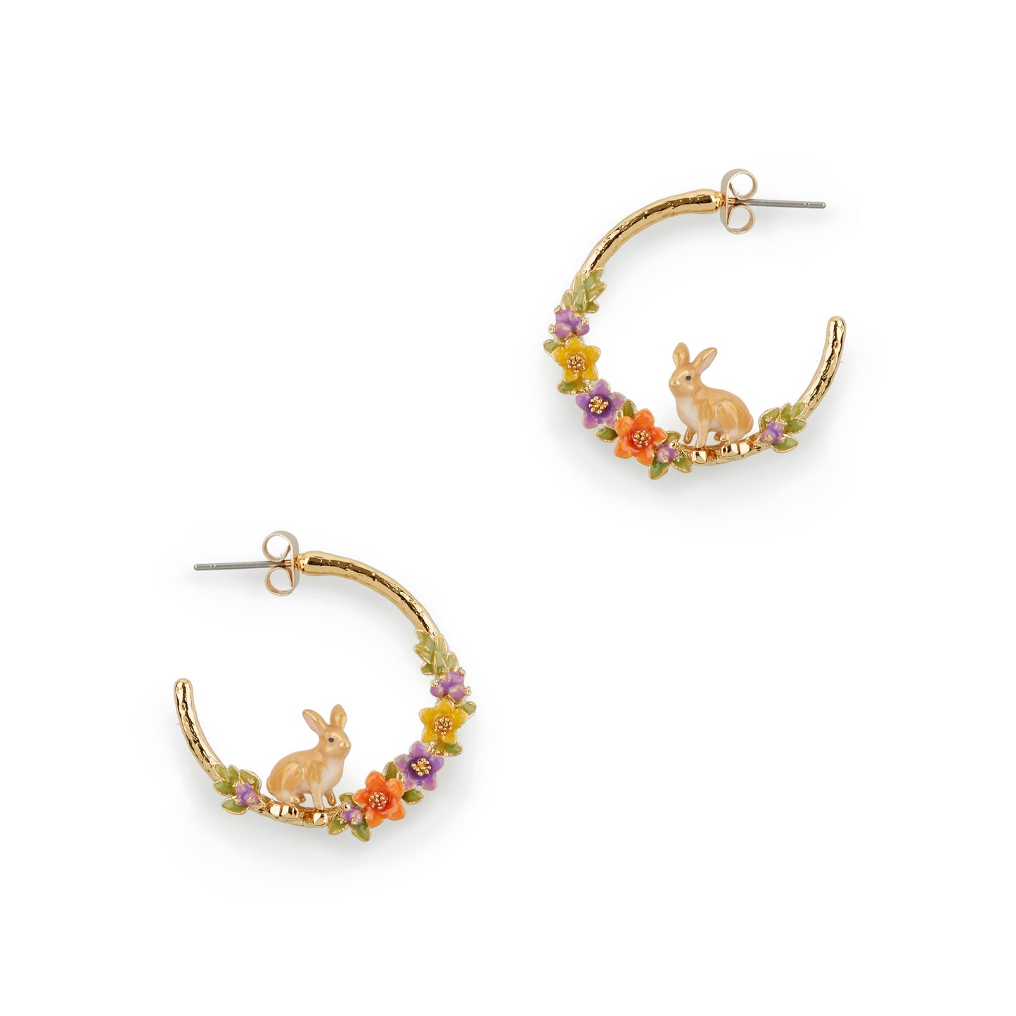 Enamel Rabbit Hoops - Tea & Fables