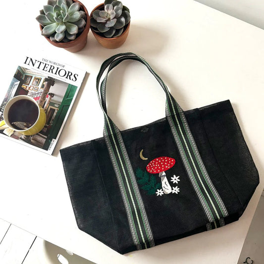 Forage Black Recylced Shopper