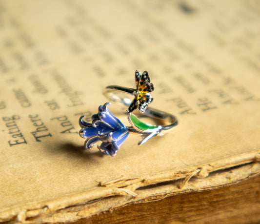 Bluebell and Butterfly Ring