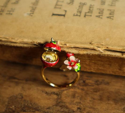 Apple Blossom & Mouse Ring